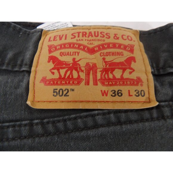 Levi's Men's 502 Denim Jeans Black 36/30 preowned - Picture 2 of 4